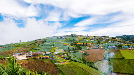 Fantastic beauty of the town between the mountains in Phu Thap Berk. Phetchabun, Thailand, Asia.の写真素材