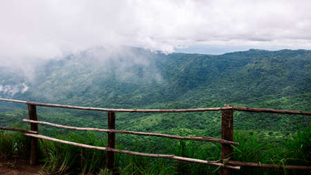 Mountain viewpoint that can see the clouds at Pha Hua Sing, Phetchabun, Thailand, Asia.の写真素材