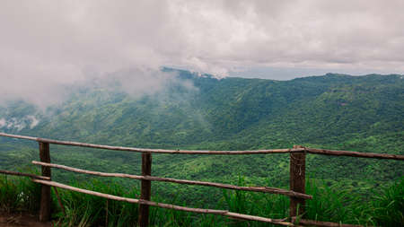 Pha Hua Sing viewpoint. The highest viewpoint. Mountain view from the top. traveling concept.の写真素材