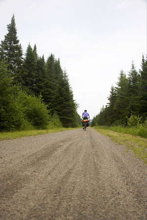 Bycicle route in Quebec, Canadaの写真素材