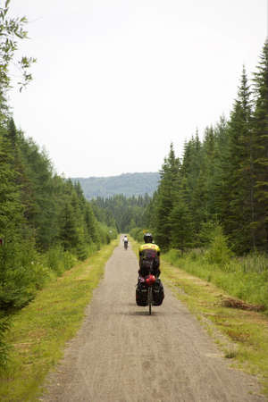 Bycicle route in Quebec, Canadaの写真素材