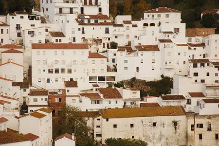 panoramic of Casares, Andalucia, Spainの写真素材