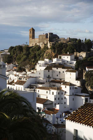 panoramic of Casares, Andalucia, Spainの写真素材