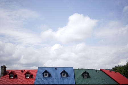 houses in Quebec, Canadaの写真素材