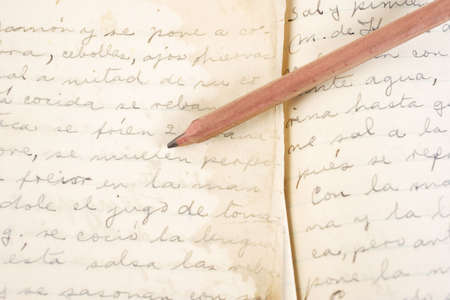 old diary detailの写真素材