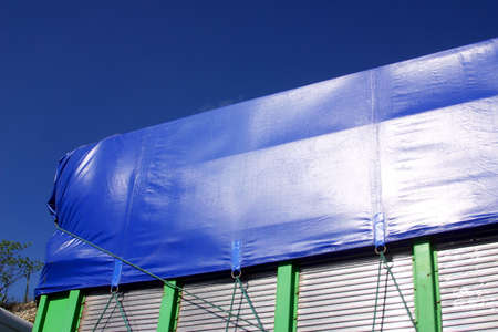 truck  with plastic roof at the road from  Puebla to Oaxaca in the southern state of Oaxaca Mexico,Latin Americaの写真素材