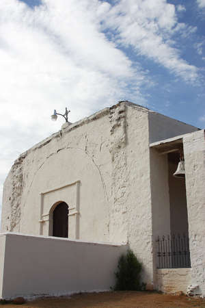 small chapel with cross in the town of Alamos in the northern state of Sonora, Mexico, Latin Americaの写真素材