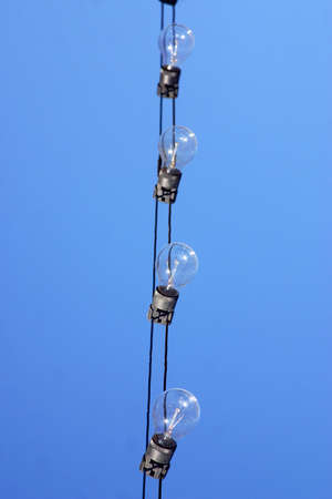 line of light bulbsの写真素材