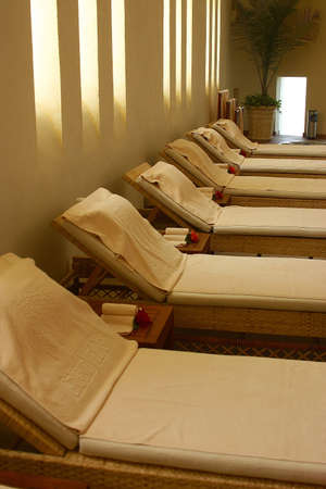 relaxings chairs for beauty treatments in Puerto Vallarta, Jalisco, Mexico, Latin Americaの写真素材