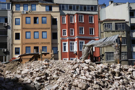old buildings in the downtown of Istanbul, Turkeyの写真素材