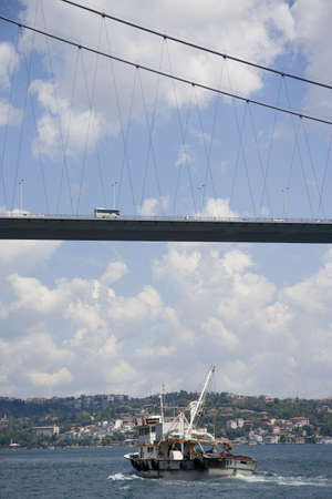 Ataturk Bridge at Istanbul, Turkeyの写真素材