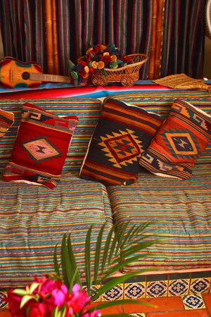 mexican house detail. Troncones, Guerrero, Mexico.の写真素材