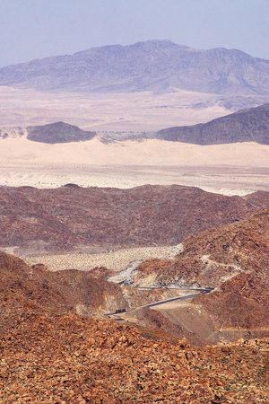 landscape in the desert of Baja California Norte in Mexico