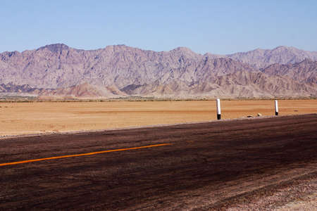 landscape in the desert of Baja California Norte in Mexicoの写真素材