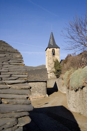 Old church in Cardos Valley in the Pyrenees, Spain, Europe の写真素材