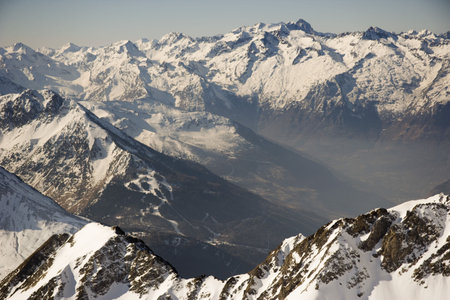 View of Pyrenees from Pic du Midi (2877m), 