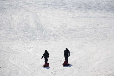 snow in Pic du Midi, Pyrenees, Franceの写真素材