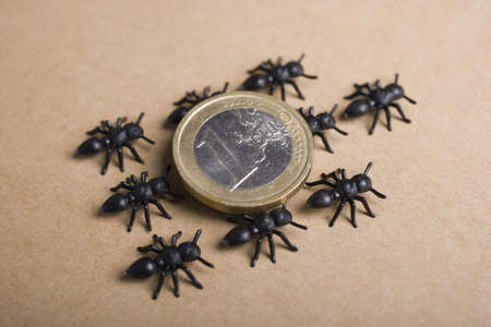 business corporation working in hard momentsの写真素材