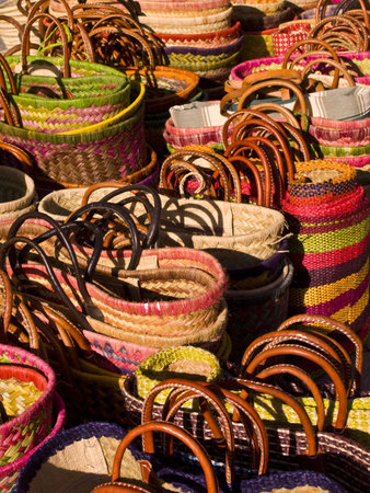 Traditional market in Vic, Catalonia, Spain
