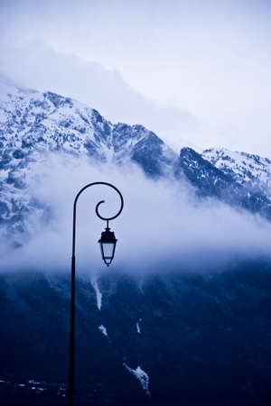 lamp in the middle of the Pyreneesの写真素材