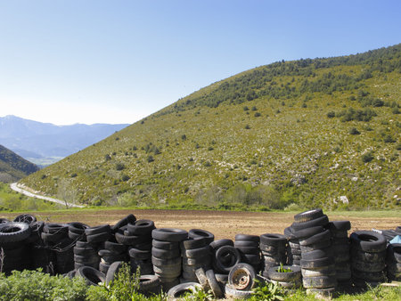 wheels in the middle of the mountains, Spain