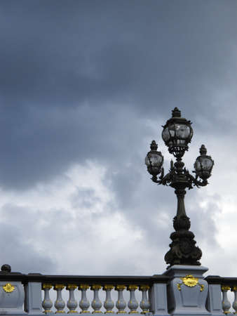 Alexandre III bridge in Paris, Franceの写真素材
