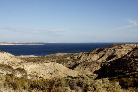 Landscape in Peninsula de Valdes, Patagonia, Argentinaの写真素材