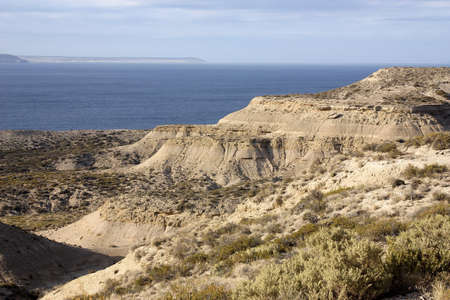 Coast of Peninsula de Valdes in Argentinaの写真素材
