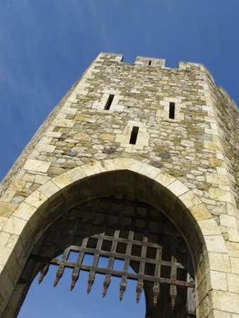 Main entrance to  Besalu, Catalonia, Spainの写真素材