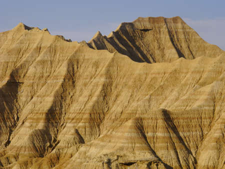 Natural landscape in the biosphere reserve Bardenas, Navarra, Spainの写真素材