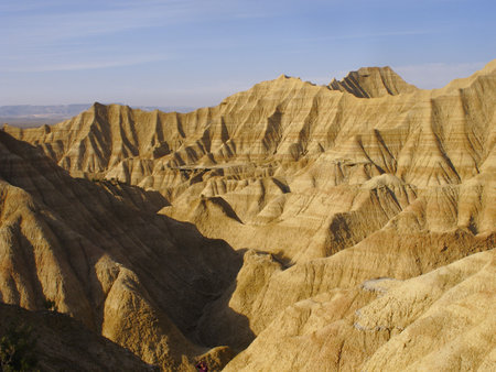 Natural landscape in the biosphere reserve Bardenas, Navarra, Spainの写真素材