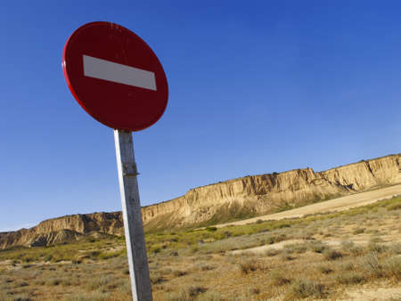 Natural landscape in the biosphere reserve Bardenas, Navarra, Spainの写真素材
