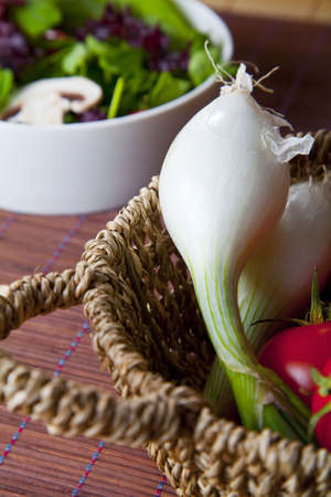 fresh salad made with organic ingredientsの写真素材