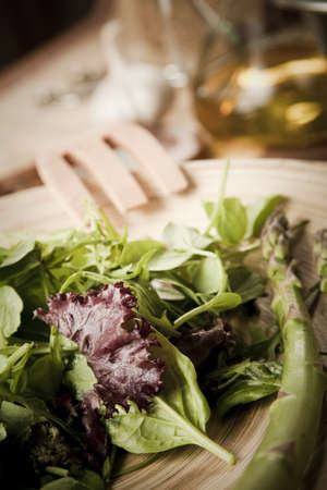 mediterranean salad with organic ingredientsの写真素材