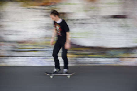 Skate and graffiti in the South Bank, London, Great Britain, UKの写真素材