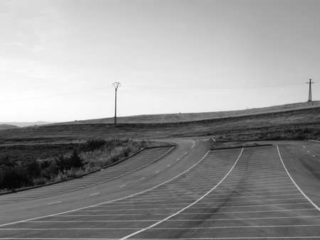 Parking empty in Bardenas Reales, Navarra, Spain
