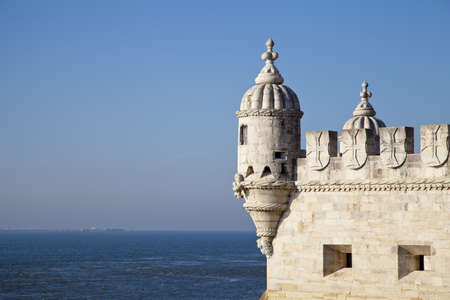 Torre de Belem, Belem Tower or Tower of St Vincent, Belem district, Lisbon, Portugal, Europeのeditorial素材