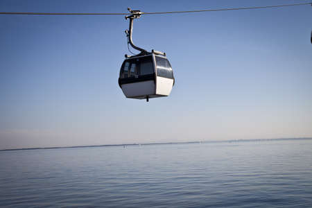Cable-car at Park of Nations, Lisbon, Portugalの写真素材