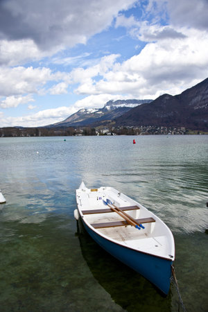 Lake of Annecy, Haute Savoie, France, Europeの写真素材