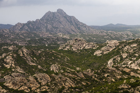 Landscape in the north part of Corsica, France, Europe