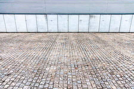 modern building, street alone, Nantes, Franceの写真素材