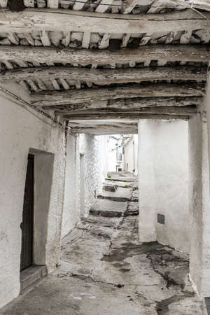 Architecture detail in Capileira in Poqueira ravine, La Alpujarra, Granada province, Andalusia, Spainの写真素材