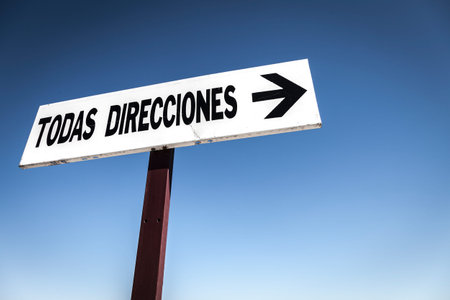 Traffic sign in Spanish
