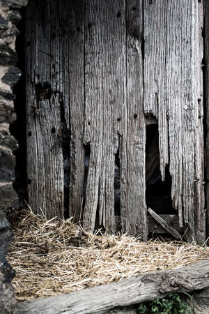 Old door in a farm of La Alpujarra at Andalusia, Spain, Europeの写真素材