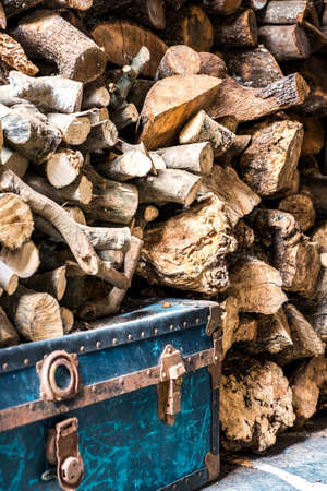 Firewood at La Alpujarra, Andalusia, Spainの写真素材