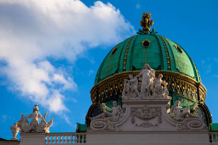 Dome detail in Hofburg, Vienna, Austriaのeditorial素材