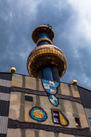 Incinerator of Vienna, designed by Friedensreich Hundertwasser, Vienna, Austriaのeditorial素材
