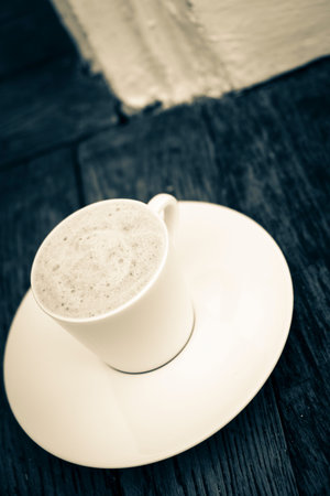 Capuccino detail at Paris, Franceの写真素材