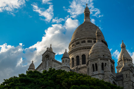 Sacre-Coeur Basilica on Montmartre, Paris, Franceの写真素材