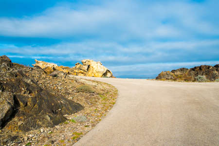 Road in Cap de Creus in Catalonia, Spainの写真素材